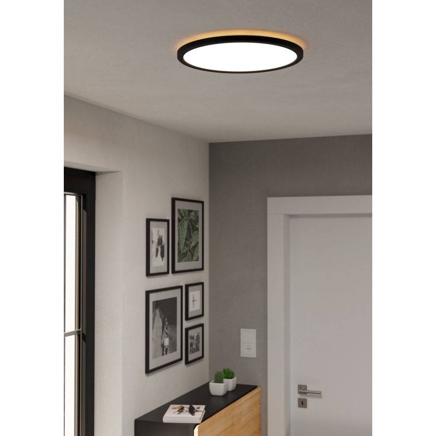 Eglo - LED Плафон за баня LED/18,5W/230V 2700K/4000K/6500K Ø 38,9 см IP44 черен