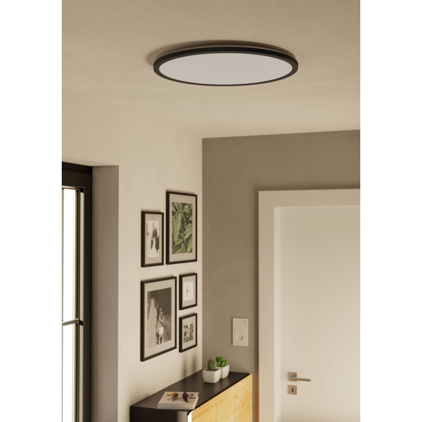 Eglo - LED Плафон за баня LED/16,8W/230V 2700/4000/6500K Ø 50 см IP44 черен