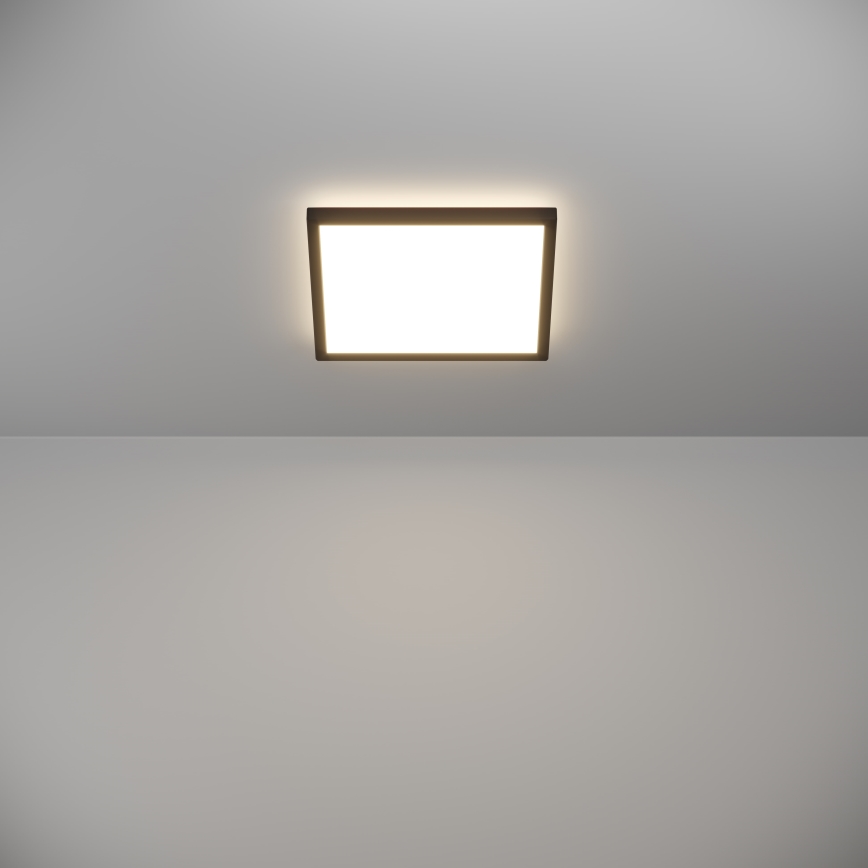 Eglo - LED таванно осветително тяло за баня LED/13,4W/230V 2700/4000/6500K 29x29 см IP44 черно