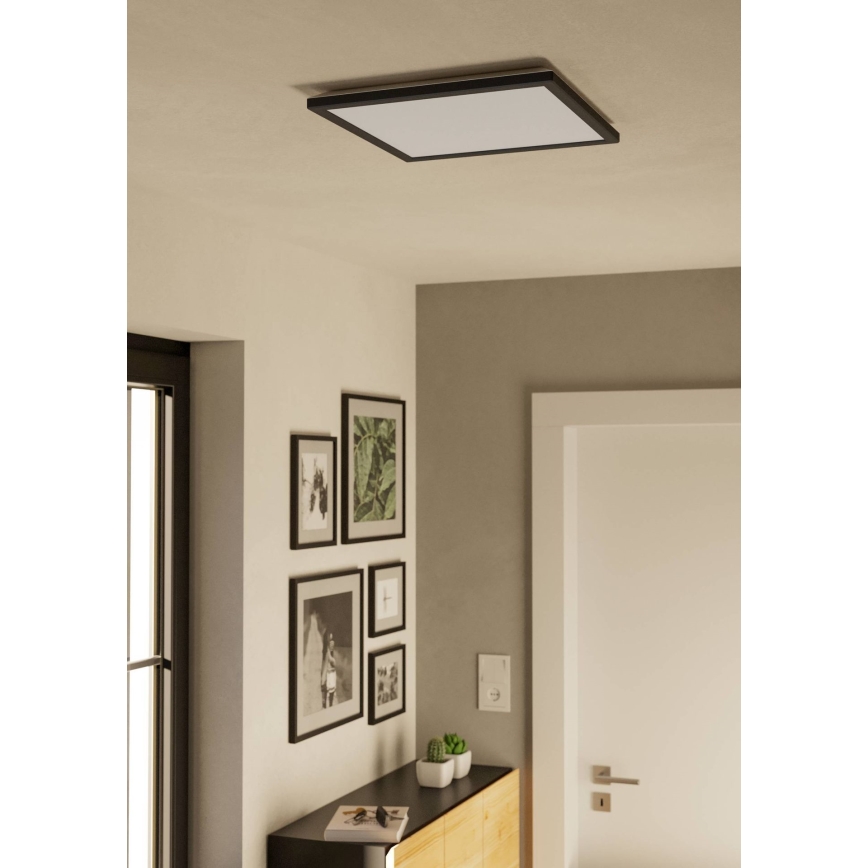 Eglo - LED Плафон за баня LED/17,6W/230V 2700/4000/6500K 39x39 см IP44 черен