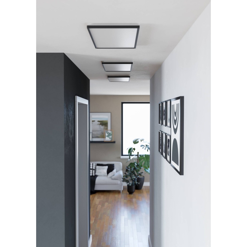 Eglo - LED Плафон за баня LED/17,2W/230V 2700/4000/6500K 30x57 см IP44 черен