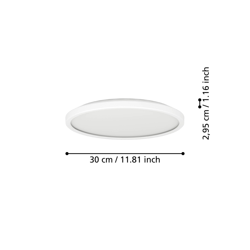 Eglo - LED Плафон за баня LED/13,9W/230V 2700/4000/6500K Ø 30 см IP44 бял