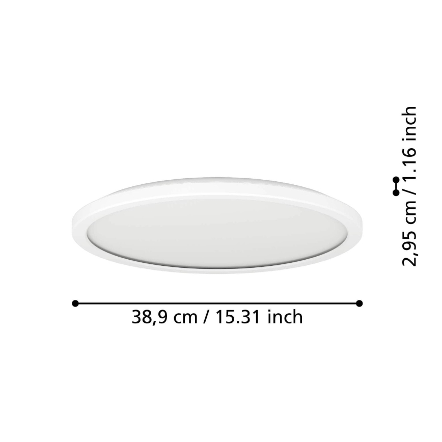Eglo - LED Плафон за баня LED/18,5W/230V 2700/4000/6500K Ø 38,9 см IP44 бял