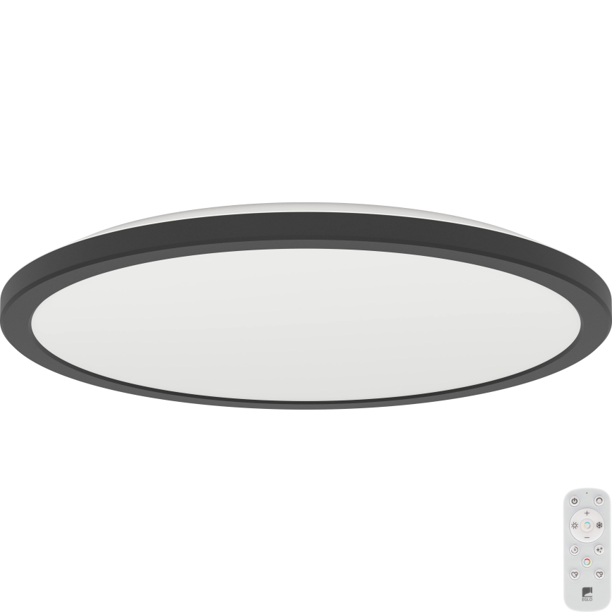 Eglo - LED Димируем плафон за баня LED/18,5W/230V 2700-6500K Ø 38,9 см IP44 черен + дистанционно управление