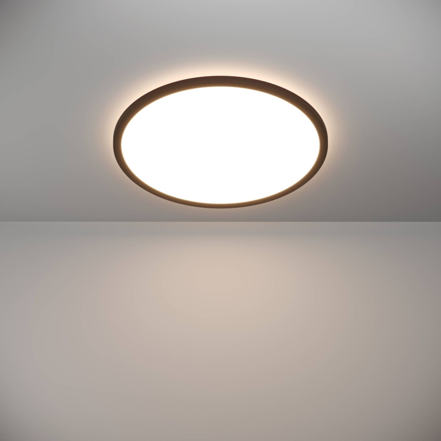 Eglo - LED Димируем плафон за баня LED/16,8W/230V 2700-6500K Ø 50 см IP44 черен + дистанционно управление