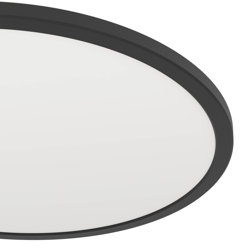 Eglo - LED Димируем плафон за баня LED/16,8W/230V 2700-6500K Ø 50 см IP44 черен + дистанционно управление