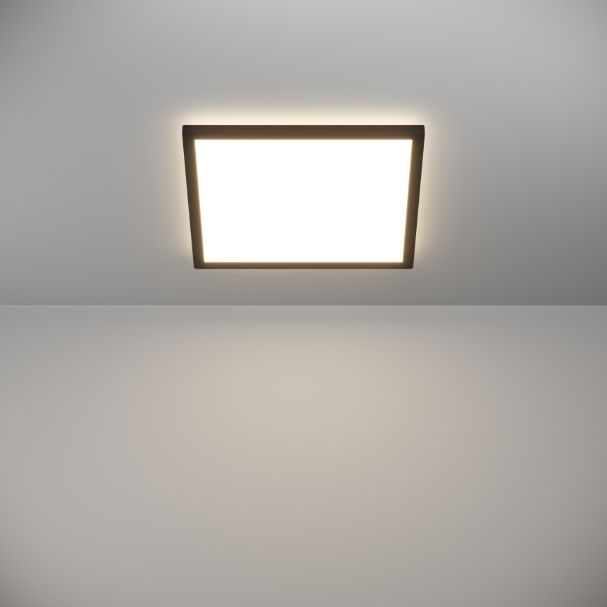 Eglo - LED Димируем плафон за баня LED/17,6W/230V 2700-6500K 39x39 см IP44 черен + дистанционно управление