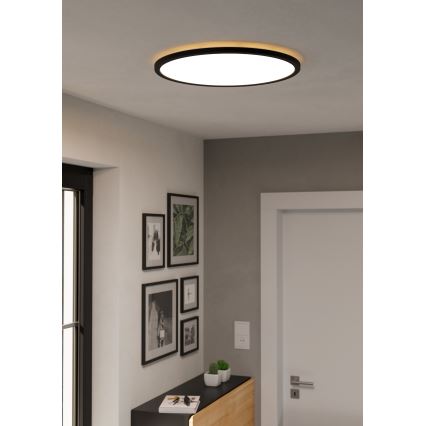 Eglo - LED RGBW Димируем плафон за баня LED/16,8W/230V 2700-6500K Ø 50 см IP44 черен ZigBee