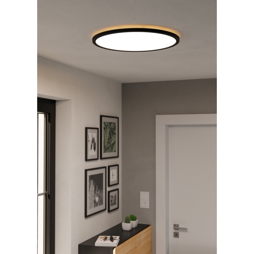 Eglo - LED RGBW Димируем плафон за баня LED/16,8W/230V 2700-6500K Ø 50 см IP44 черен ZigBee
