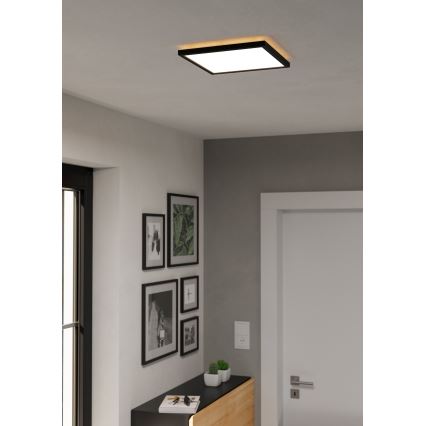 Eglo - LED RGBW Димируем плафон за баня LED/13,4W/230V 2700-6500K 29x29 см IP44 черен