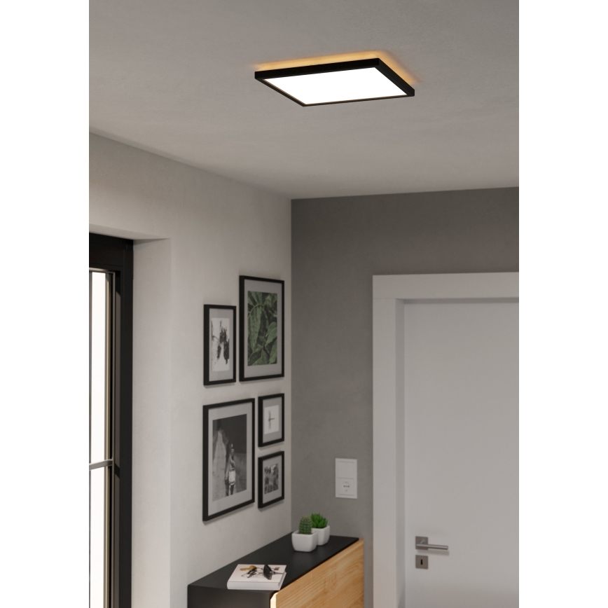 Eglo - LED RGBW Димируем плафон за баня LED/13,4W/230V 2700-6500K 29x29 см IP44 черен