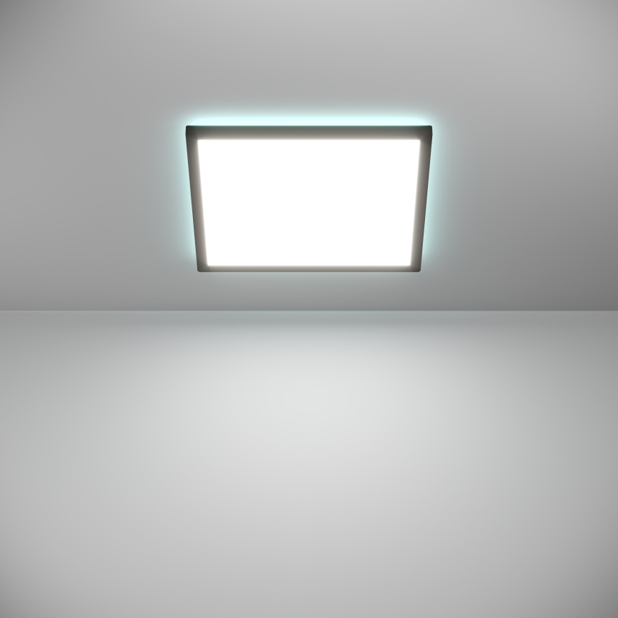 Eglo - LED RGBW Димируем плафон за баня LED/17,6W/230V 2700-6500K 39x39 см IP44 черен ZigBee
