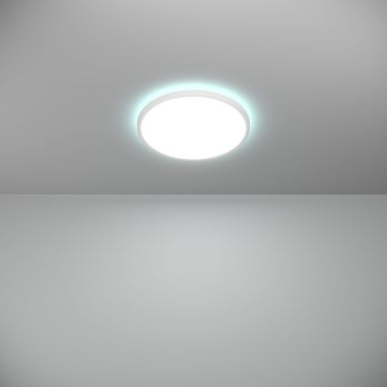 Eglo - LED RGBW Димируем плафон за баня LED/13,9W/230V 2700-6500K Ø 30 см IP44 бял ZigBee