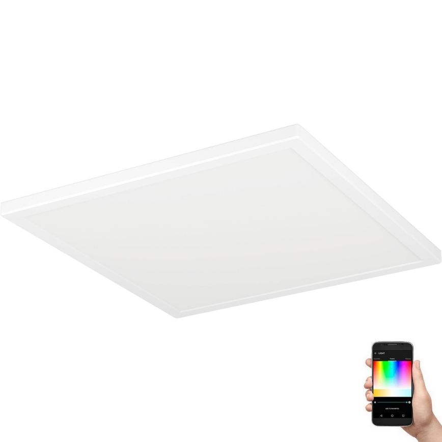 Eglo - LED RGBW димируемо таванно осветително тяло за баня LED/17,6W/230V 2700-6500K 39x39 cm IP44 бяло ZigBee