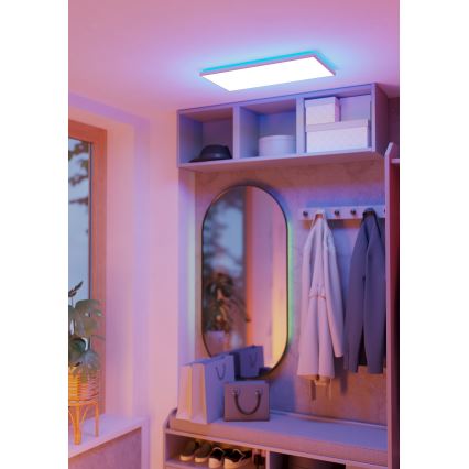 Eglo - LED RGBW Димируем плафон за баня LED/17,2W/230V 2700-6500K 30x57 см IP44 бял ZigBee