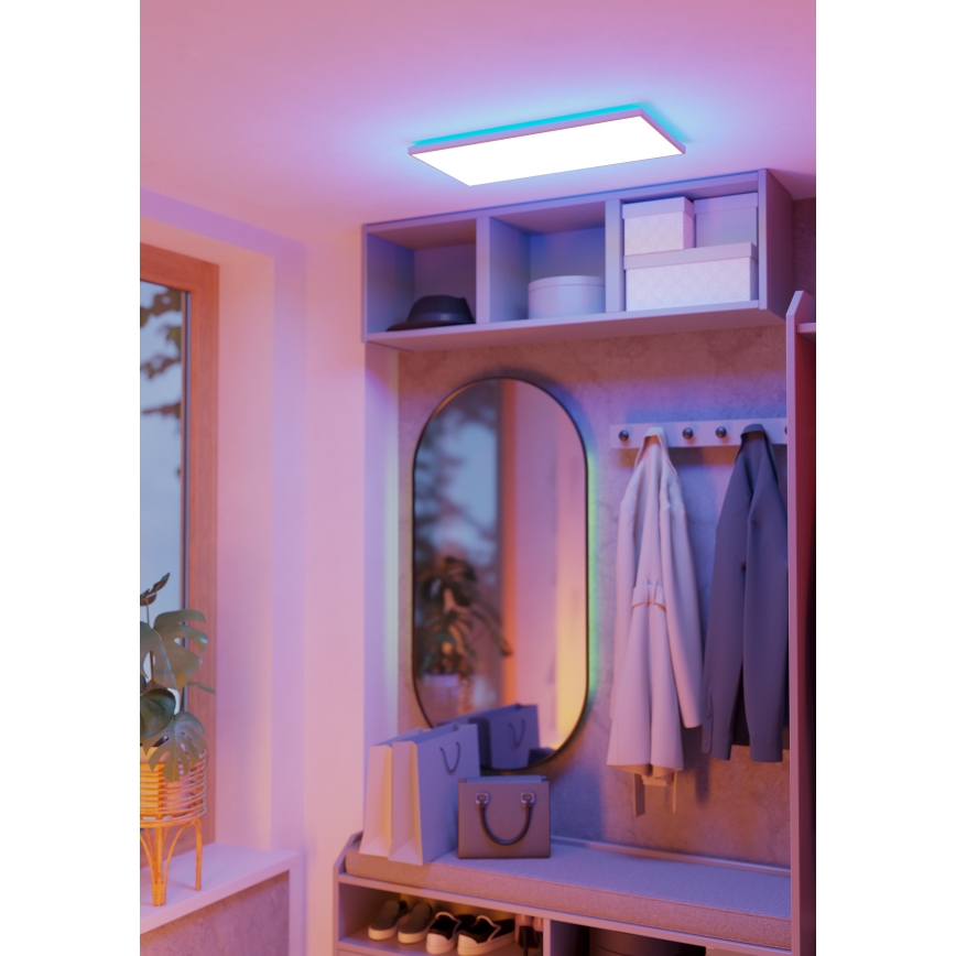 Eglo - LED RGBW Димируем плафон за баня LED/17,2W/230V 2700-6500K 30x57 см IP44 бял ZigBee
