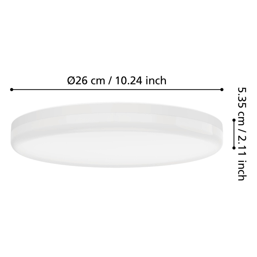 Eglo - LED таванно осветително тяло за баня LED/16,5W/230V 2700/4000/6500K Ø26 cm IP54 бяло