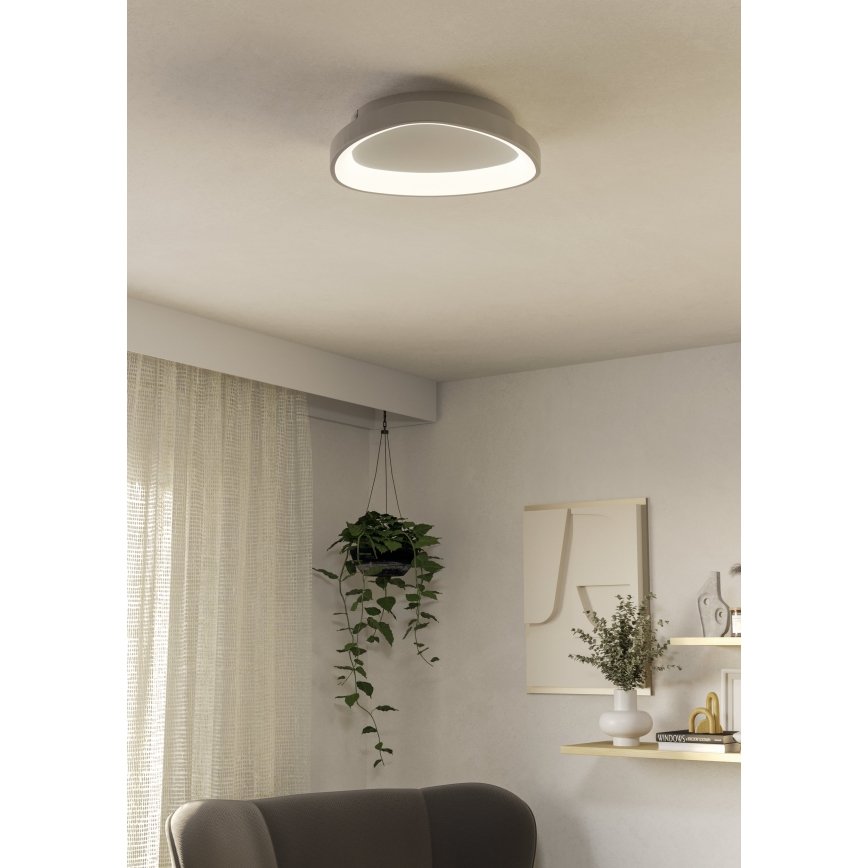 Eglo - LED Димируем плафон LED/12W/230V 2700-6500K бял + дистанционно управление
