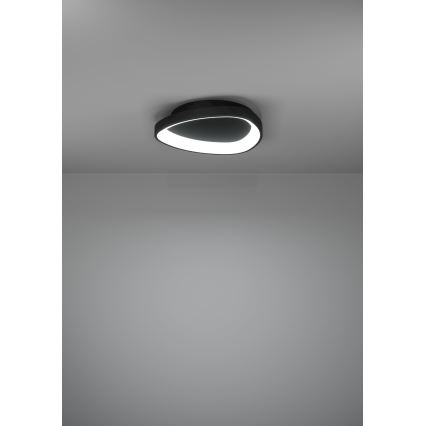 Eglo - LED Димируем плафон LED/12W/230V 2700-6500K черен + дистанционно управление