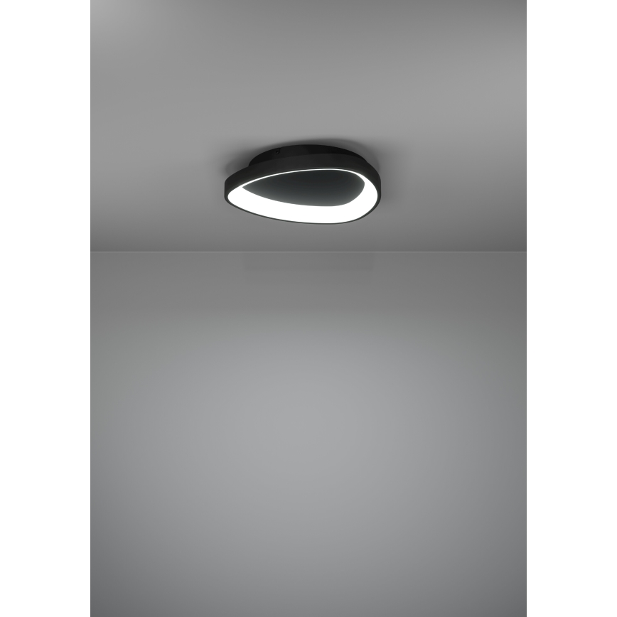 Eglo - LED Димируем плафон LED/12W/230V 2700-6500K черен + дистанционно управление