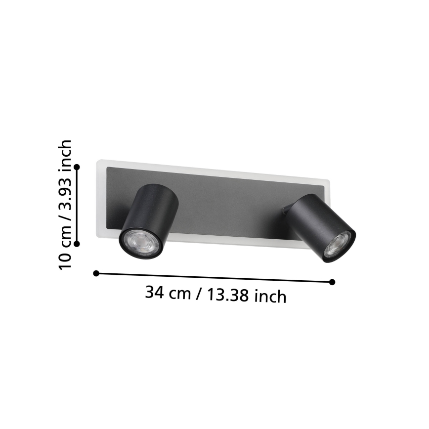 Eglo - LED точково осветително тяло LED/12W/230V черно