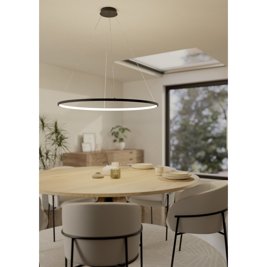 Eglo - LED Димируем пендел LED/40W/230V 2700-6500K черен + дистанционно управление