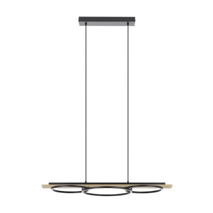 Eglo - LED Димируем пендел 2xLED/12,5W/230V+1xLED/15,5W 3000K бежов/черен