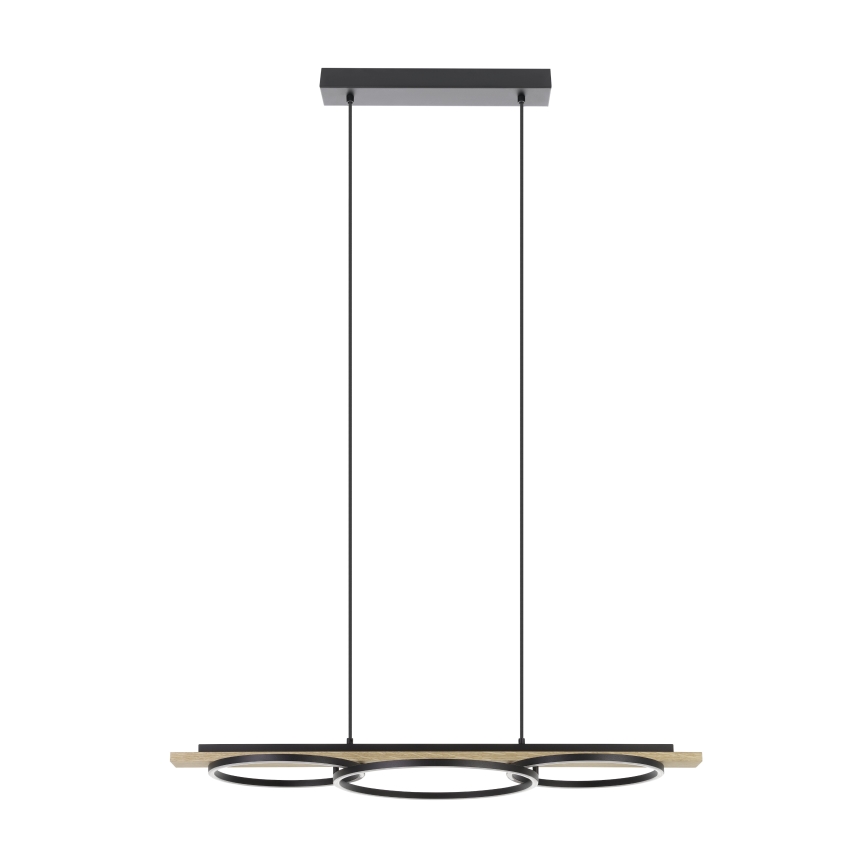 Eglo - LED Димируем пендел 2xLED/12,5W/230V+1xLED/15,5W 3000K бежов/черен