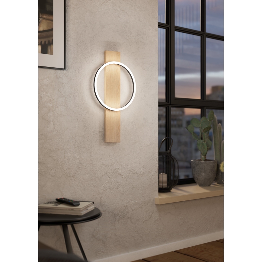 Eglo - LED аплик LED/12W/230V 3000K бежов/черен
