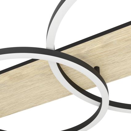 Eglo - LED Плафониера 2xLED/12W/230V 3000K бежов/черен