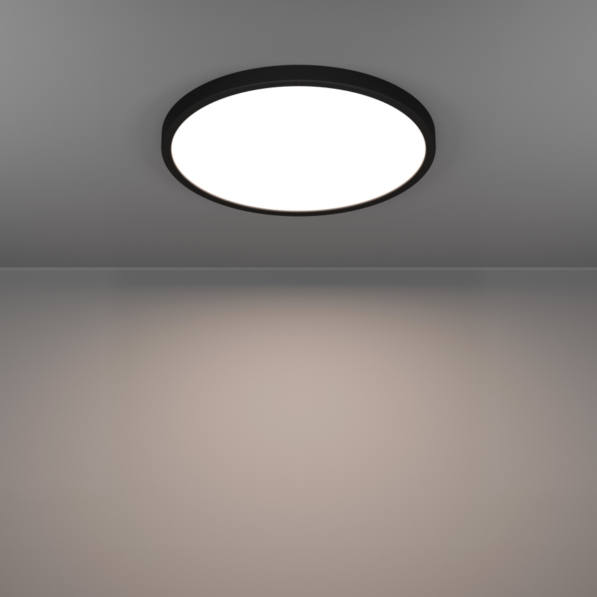 Eglo - LED RGBW димируем таванен плафон за баня, LED/17,5W/230V, 2700-6500K, диаметър 39,9 cm, IP44, черен