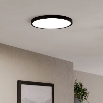 Eglo - LED RGBW димируемо таванно осветително тяло за баня LED/17,5W/230V 2700-6500K pr. 38,9 cm IP44 черно