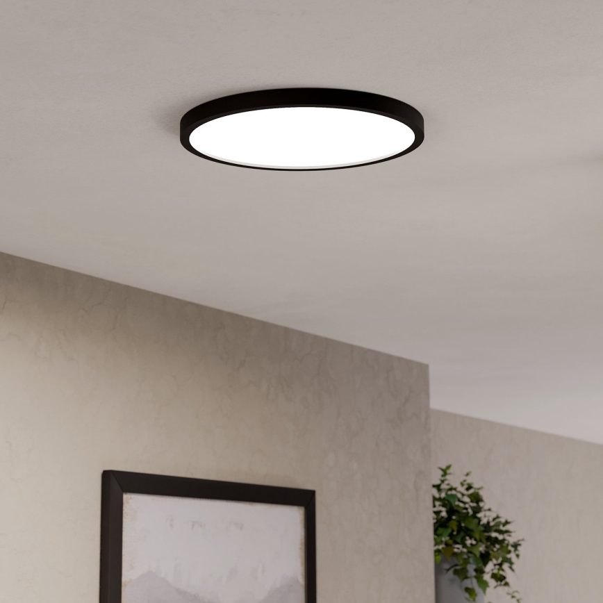 Eglo - LED RGBW димируемо таванно осветително тяло за баня LED/17,5W/230V 2700-6500K pr. 38,9 cm IP44 черно