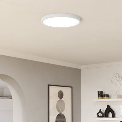 Eglo - димируемо LED RGBW таванно осветително тяло за баня LED/17,5W/230V 2700-6500K Ø 38,9 см IP44 бяло