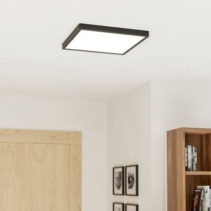 Eglo - LED RGBW димируемо таванно осветително тяло за баня LED/17,8W/230V 2700-6500K 39x39 cm IP44 черно