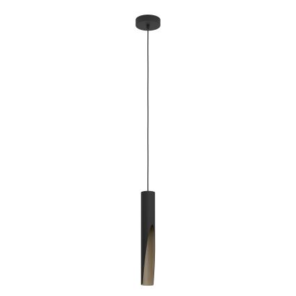 Eglo - LED Пендел 1xGU10/4,5W/230V 3000K черен/кафяв