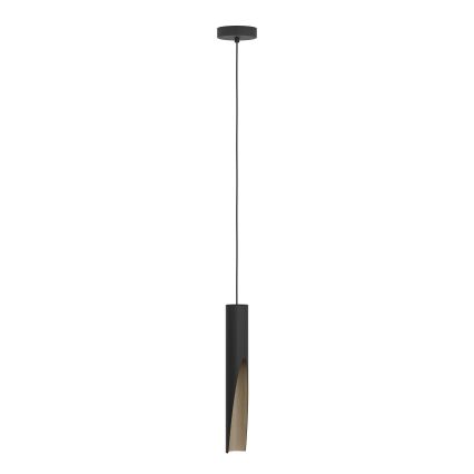 Eglo - LED Пендел 1xGU10/4,5W/230V 3000K черен/кафяв