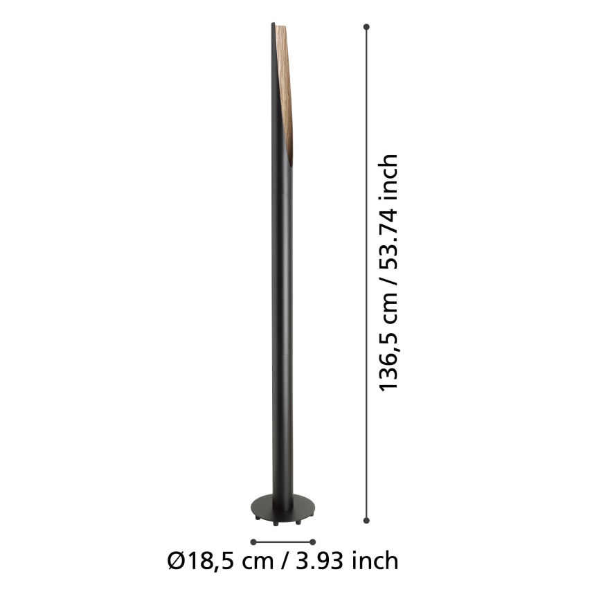 Eglo  - LED Лампион 1xGU10/4,5W/230V 3000K черен/кафяв