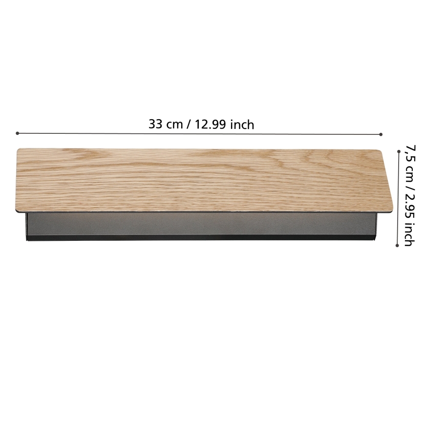 Eglo - LED аплик LED/12W/230V 3000K кафяв