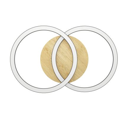 Eglo - LED Димируем плафон 2xLED/16W/230V 2700-6500K бежов/черен ZigBee