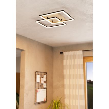 Eglo - LED Димируем полилей за повърхностен монтаж 4xLED/32W/230V 2700-6500K кафяв/черен