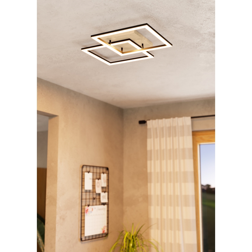 Eglo - LED Димируем полилей за повърхностен монтаж 4xLED/32W/230V 2700-6500K кафяв/черен