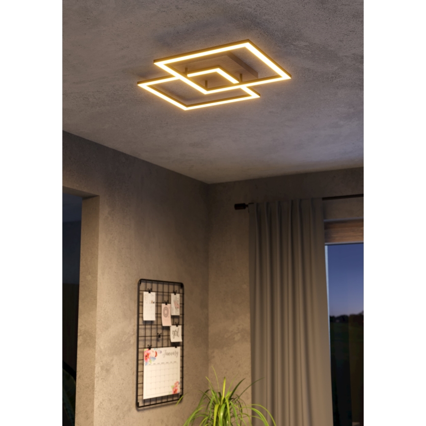 Eglo - LED Димируем полилей за повърхностен монтаж 4xLED/32W/230V 2700-6500K кафяв/черен