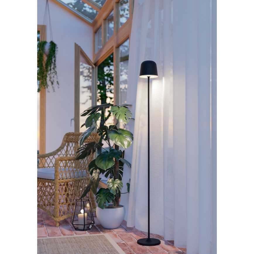 Eglo - LED Димируем екстериорен акумулаторен лампион LED/4,3W/5V 2400/3000/4000K IP54 черен