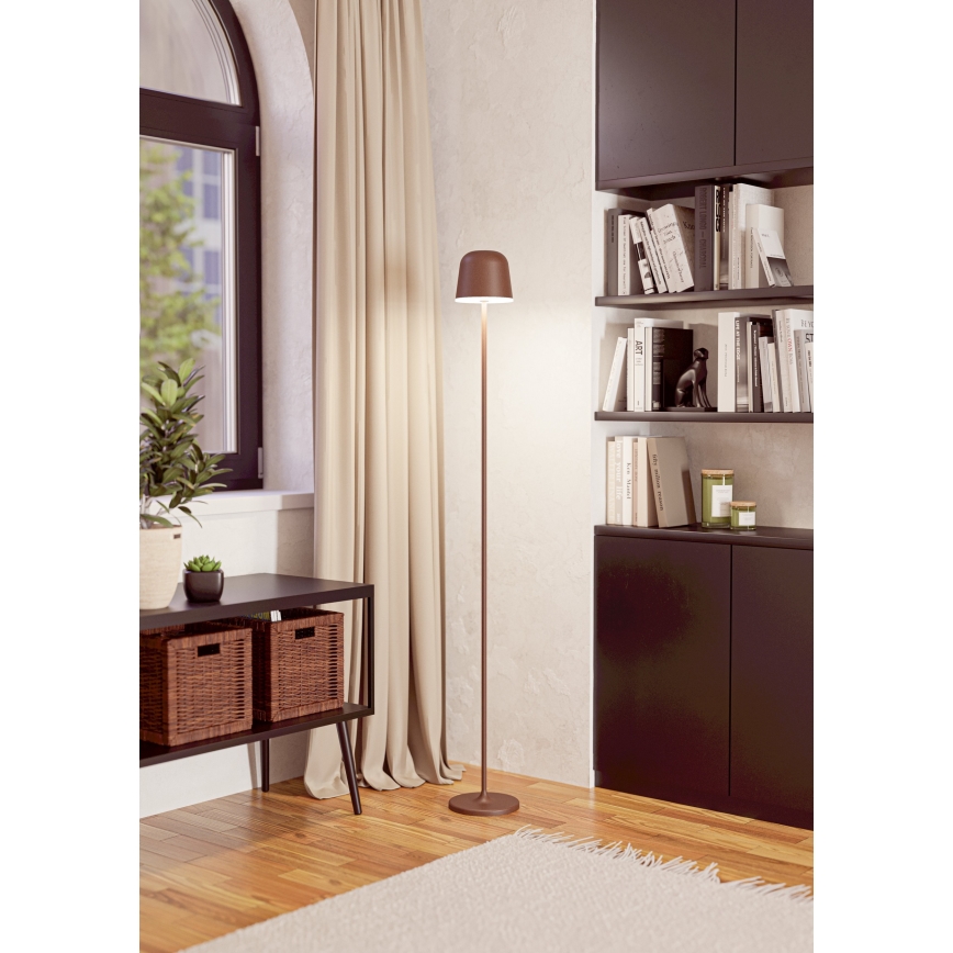 Eglo - LED Димируем екстериорен акумулаторен лампион LED/4,3W/230V 2400/3000/4000K IP54 кафяв