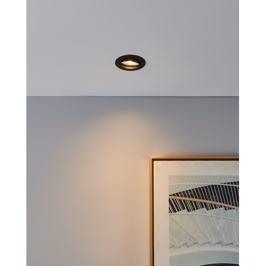 Eglo - К-кт 3x LED Лампа за окачен таван 1xGU10/4W/230V черен