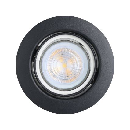 Eglo - К-кт 3x LED Лампа за окачен таван 1xGU10/4W/230V черен