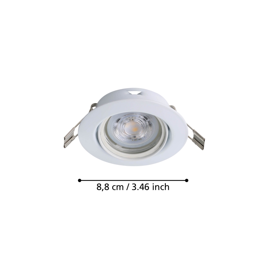 Eglo - К-кт 3x LED Лампа за окачен таван 1xGU10/4W/230V бял