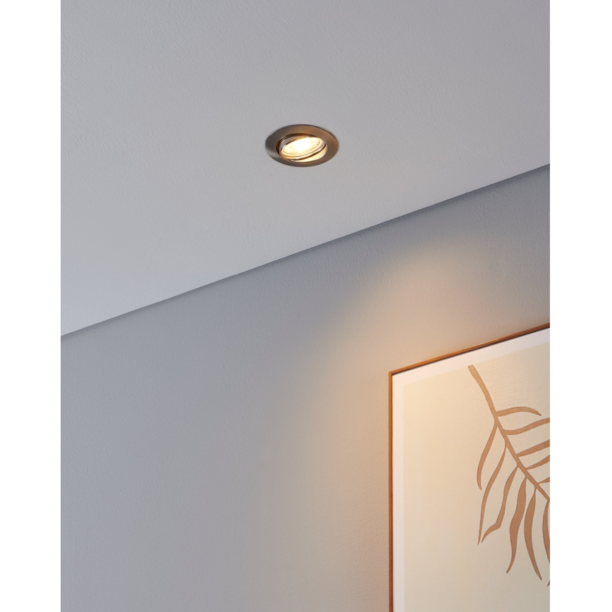 Eglo - К-кт 3x LED Лампа за окачен таван 1xGU10/4W/230V матов хром