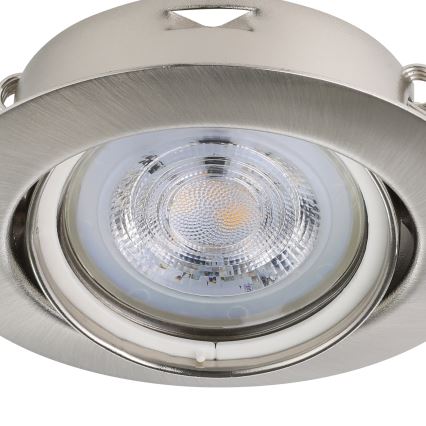 Eglo - К-кт 3x LED Лампа за окачен таван 1xGU10/4W/230V матов хром